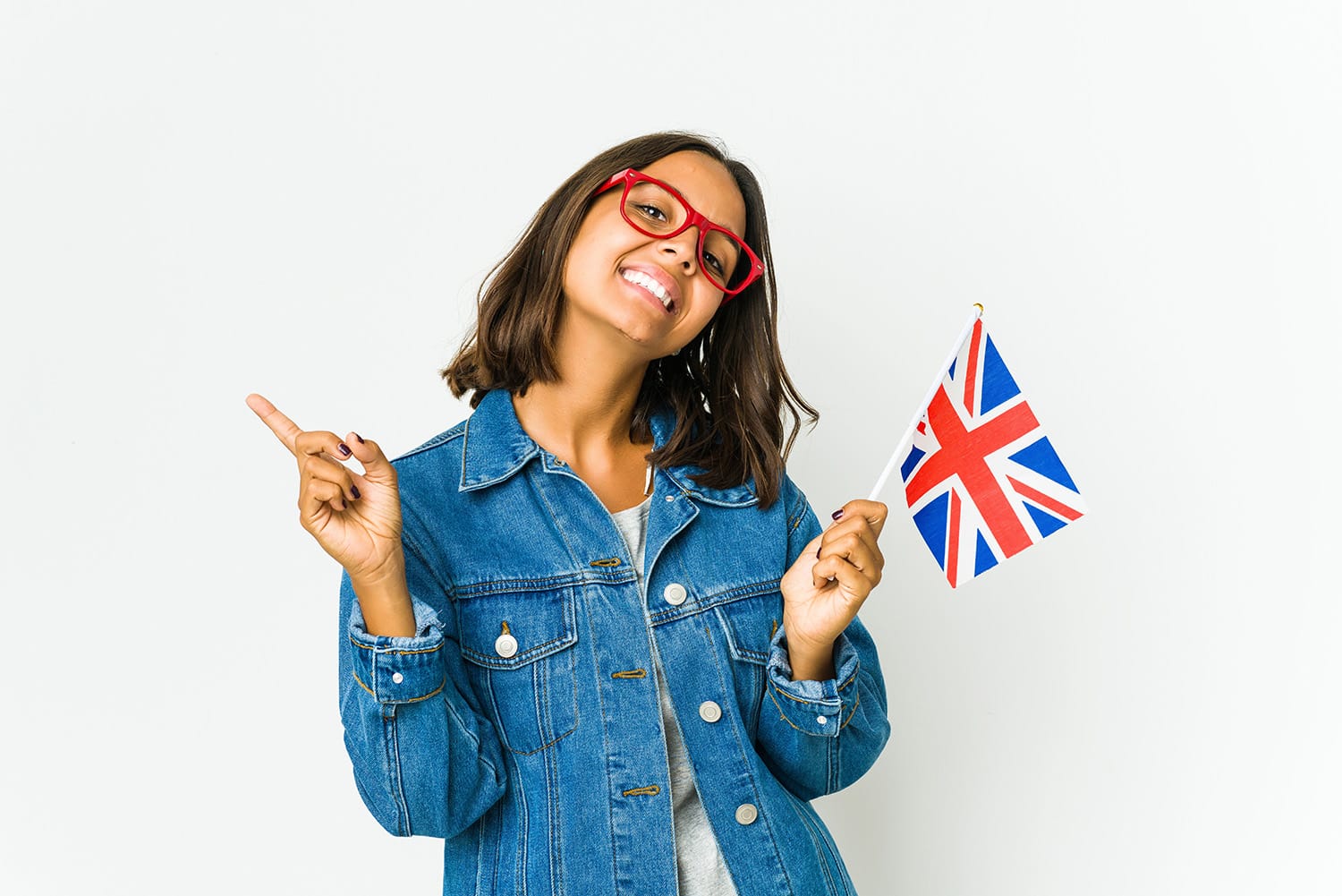 pointing to different copy spaces, choosing one of them, showing with finger. Wakacyjny kurs